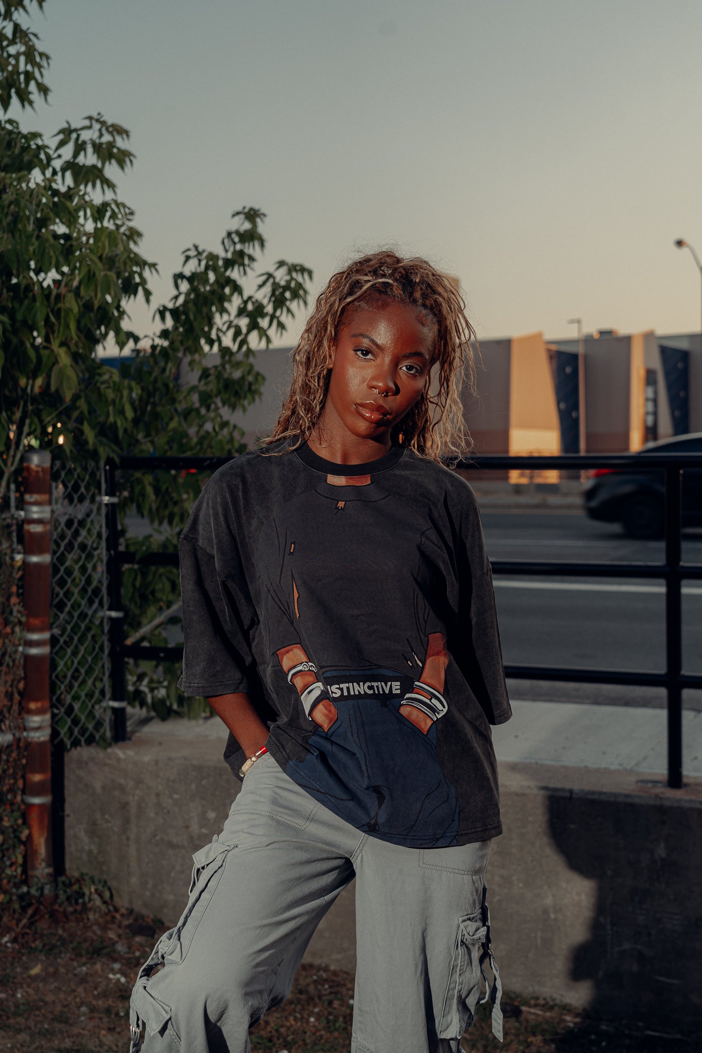 Distinctive "Oversized Headless tee"